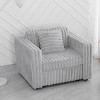44.9" Modular Upholstered Lounge Chair with Armrest,Soft Foam Single Sofa Seat for Bedroom or Living Room-Baofuwish - 3 of 4