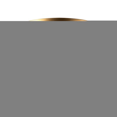 YANSUN 10 in. Gold Cylinder 1-Light Dimmable LED Flush Mount Ceiling Light Fixture with 3CCT Control Gold