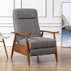 Comfort Pointe Terni Press-Back Recliner Ashen Gray: Stain-Resistant, Chestnut Wood Legs, Foam Fill - 2 of 4