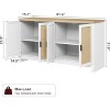 Buffet with 4-door shelf storage cabinet for dining room, kitchen, living room - 3 of 4
