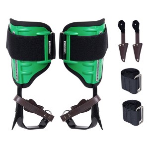 VEVOR Tree Climbing Spikes, 1 Pair Alloy Steel Climbing Spurs, 350lbs Load Capacity Tree Climbing Gear with Straps and Spike Protectors, Green - 1 of 4