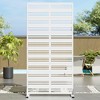 Dovelina Outdoor Freestanding Metal Privacy Screen Decorative Garden Fence - 3 of 4