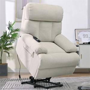 KTMBDW Power Lift Recliner Chair with Extended Footrest for Elderly People, Infinite Position, Remote Control, Cup Holders, Side Pockets - 1 of 4