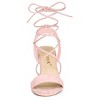 Allegra K Women's Back to College Lace Up Block High Heels Sandals - 2 of 4