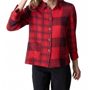 Women's Gone Girl Plaid Mixed Shirt - habitat - 1 of 4