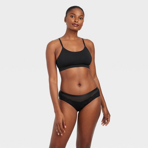 Women's Lace And Mesh Cheeky Underwear - Auden™ Black L : Target