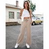 Women's Yoga Pants with Pockets Casual Joggers Loose Lounge Wide Leg High Waisted Drawstring Pants - 4 of 4