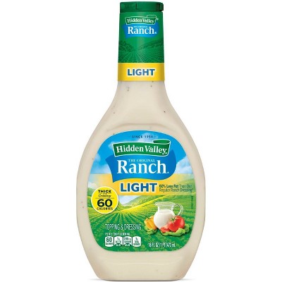 Hidden Valley Original Ranch Light Salad Dressing & Topping - Gluten Free - 16fl oz