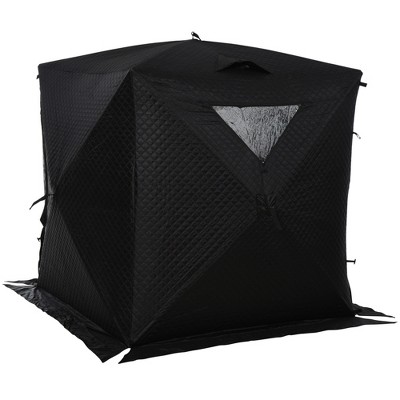 Outsunny Portable 2-Person Ice Fishing Tent Shelter with Ventilation Windows With Carry Bag