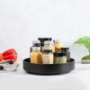 Unique Bargains Rotating Metal Condiment Turntable Lazy Susan Spice Rack Black - 2 of 4