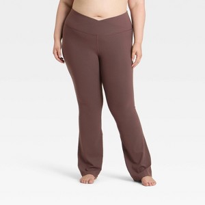 Women's Everyday Soft Crossover Flare Leggings - All In Motion™ - 1 of 3