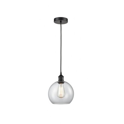 Athens - 1 Light Cord Hung Mini Pendant In Industrial Style-10.75 Inches Tall and 8 Inches Wide