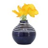Sagebrook Home 5" Decorative Primeval Ceramic Vase - Contemporary Blue and White Flower Vase for Home, Office Decorative Accent - Easy Gift Idea - 4 of 4