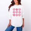 S.W.Smiley Sweethearts Chart Distressed - Women's Garment Dyed Long Sleeve Graphic T-Shirt - 3 of 4