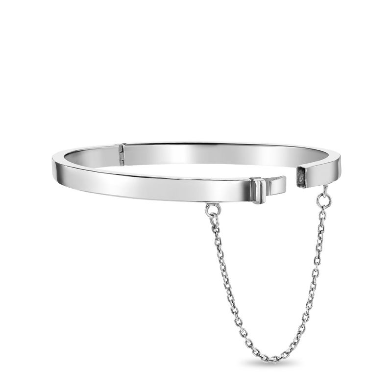 Baby Girls' Polished Round Bangle Bracelet Sterling Silver - In Season Jewelry, 2 of 5