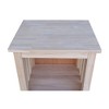 International Concepts Mission Tall End Table Includes Drawer - 2 of 4