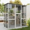Large Outdoor Wooden Cat House with Metal Mesh, 6 Platforms and 2 Resting Boxes, Cat Enclosure for Patio or Backyard – The Pop Home - 3 of 4