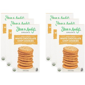 Steve and Andy's Organic Vanilla White Chocolate Cookies - Case of 6 - 6.3 oz - 1 of 2