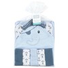 Hudson Baby Infant Boy Hooded Towel and Five Washcloths, Pirate Elephant, One Size - 2 of 2