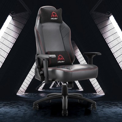 Big And Tall Gaming Chair  Support 400 Lbs, Seat Height Adjustable Gaming Chair With Wheels And Arms, Reclining Chair -Cuddlewood