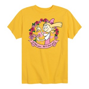 Boys' - Hey Arnold! - Valentine's I Love You Short Sleeve Graphic T-Shirt - 1 of 4