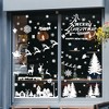 Unique Bargains Christmas Decorations for Windows and Home Christmas Window Clings Party Supplies White 1 Set - 4 of 4