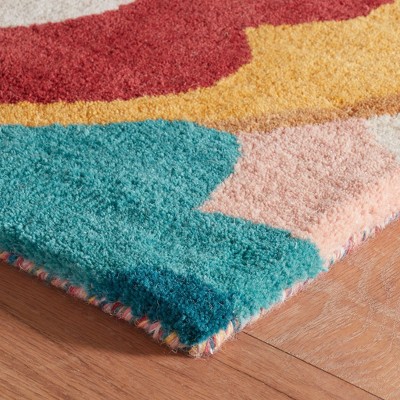 Multicolor 5x8 Handmade Wool Tufted Rectangular Rug