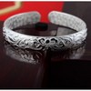 925 Sterling Silver Cuff Bangle Bracelets Adjustable Jewelry Fashion Simple Open Bangles Cuff Jewelry - 3 of 4