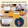 Itopfox Silicone Trivet Mats, 4 Pack Heat Resistant Non-Slip Hot Pads for Kitchen, Protects Countertops from Hot Pots & Pans, Food Grade BPA Free - 3 of 4