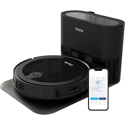 iHome iHRV13-BLK-RA AutoVac Luna Pro 3-in-1 Robot Vacuum & Vibrating Mop - Certified Refurbished, Grade A