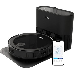 iHome iHRV13-BLK-RA AutoVac Luna Pro 3-in-1 Robot Vacuum & Vibrating Mop - Certified Refurbished, Grade A - 1 of 4