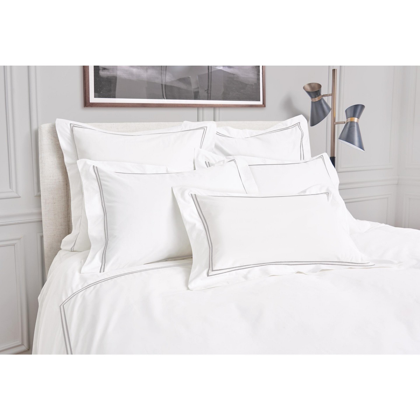Наволочка EY Essentials 20" x 26" Legacy Pearl Grey Cotton Standard Sham - Machine Washable, цвет: Серый — фото 2