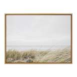 28" x 38" Sylvie East Beach Framed Canvas by Amy Peterson Art Studio Natural - Kate & Laurel All Things Decor