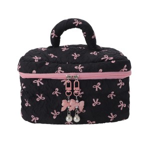 Unique Bargains Pendant Bow Makeup Bag 1 Pc - 1 of 4