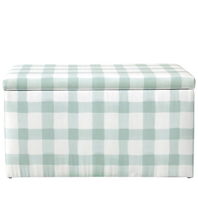 Storage Bench in Buffalo Square Mint Green - Skyline Furniture