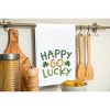 C&F Home St. Patrick's Day "Happy Go Lucky" Shamrocks Waffle Weave Cotton Kitchen Dishtowel - 2 of 4
