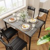 Kitchen Table and Chairs, Dining Room Table Set for 4 with Upholstered Chairs, Kitchen Table Set Metal and Wood Rectangular Dining Table - 4 of 4