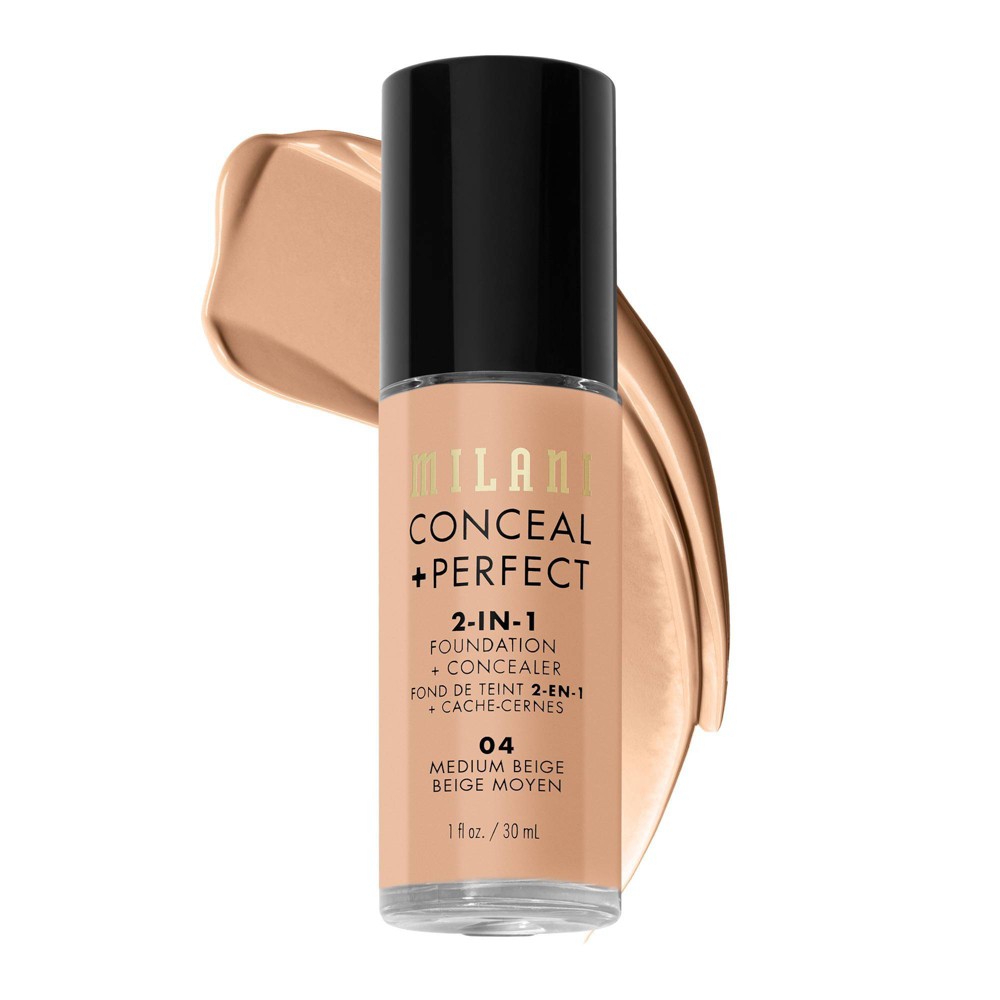Photos - Other Cosmetics Milani Conceal + Perfect 2-in-1 Foundation + Concealer - 04 Medium Beige  