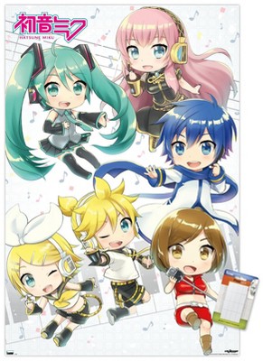 Trends International Hatsune Miku - Chibi Unframed Wall Poster Print ...