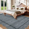 Scalloped Edge Area Rugs for Living Room Bedroom Modern Washable Rug Soft Non Slip Low Pile Carpet Home Decor - 2 of 4