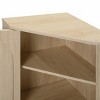 GlasFlength Decorative Storage Cabinets Corner Storage Cabinet Small Floor Corner Cabinet Freestanding Cabinet for Room, Beige, 15.75"*15.75"*39.37" - 4 of 4