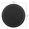 REGALWOVEN Faux Leather Heat Resistant Waterproof Wipeable Place Mats 6 Pcs - 4 of 4