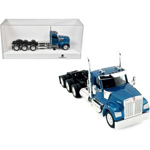 Kenworth W990 3-Axel Day Cab Blue Metallic 1/87 (HO) Scale Plastic Model Car by HO Logistics - 1 of 4