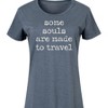 Women's - Instant Message - Some Souls Are Made To Travel Graphic T-shirt Dress - 2 of 4