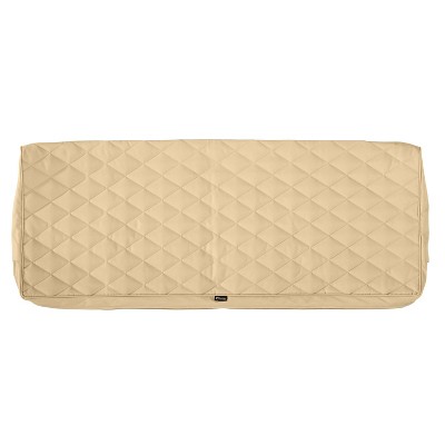 54" x 18" x 3" Montlake FadeSafe Water-Resistant Bench/Settee Quilted Cover Chamomile: Tailored Fit, Zipper Closure - Classic Accessories