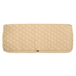 54" x 18" x 3" Montlake FadeSafe Water-Resistant Bench/Settee Quilted Cover Chamomile: Tailored Fit, Zipper Closure - Classic Accessories - 1 of 4