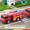 Joyfy 3-Pack Toy Trucks with Lights & Sounds: Garbage Truck, Fire Engine, Construction Truck, Educational Birthday Christmas Gift for Toddlers & Boys - 2 of 4