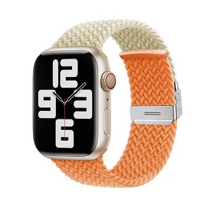 HTUTWOO Braided Strap for Apple Watch Band, Nylon Two-Tone Watch Strap 38/40/41/42/44/45/46/49mm for iWatch Series 11 10 9 8 7 6 5 4 3 2 1 Ultra SE - 1 of 4