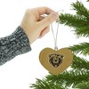 Kutztown Secondary Logo Heart Love Wood Christmas Tree Holiday Ornament - 3 of 3