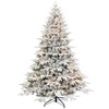 TIRAMISUBEST 6FT Flocked Christmas Tree with Branch Tips LED Lights Outdoor Indoor Holiday Decor - 2 of 4